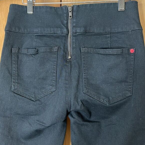 Spanx Black Signature Waist Straight Back Zip Jeans Sz 27 - Picture 3 of 9